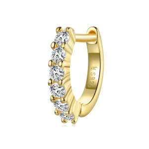 Brinco Argolas Branco Brilhante estilo Pandora - SCE1103 (imagem para) Brinco Argolas Branco Brilhante estilo Pandora - SCE1103