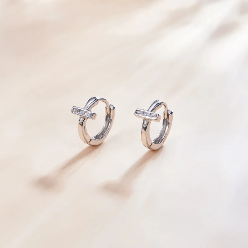 (imagem para) Brinco Argolas Brilhante estilo Pandora - SCE1041 - Visualizar 4