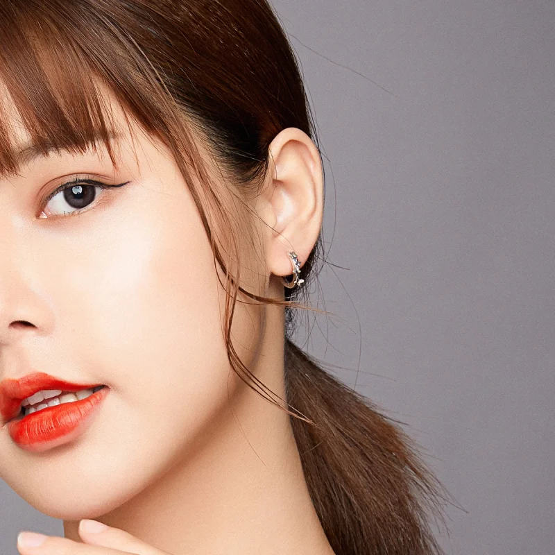 (imagem para) Brinco Argolas Butterfiles elegantes estilo Pandora - SCE927 - Visualizar 5