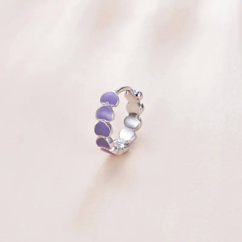 (imagem para) Brinco Argolas Corações estilo Pandora - SCE1052-VT - Visualizar 2