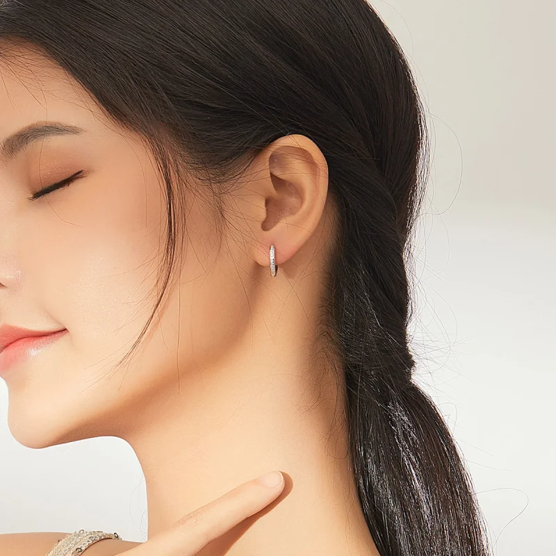 (imagem para) Brinco Argolas Formato de coração estilo Pandora - SCE868 - Visualizar 6