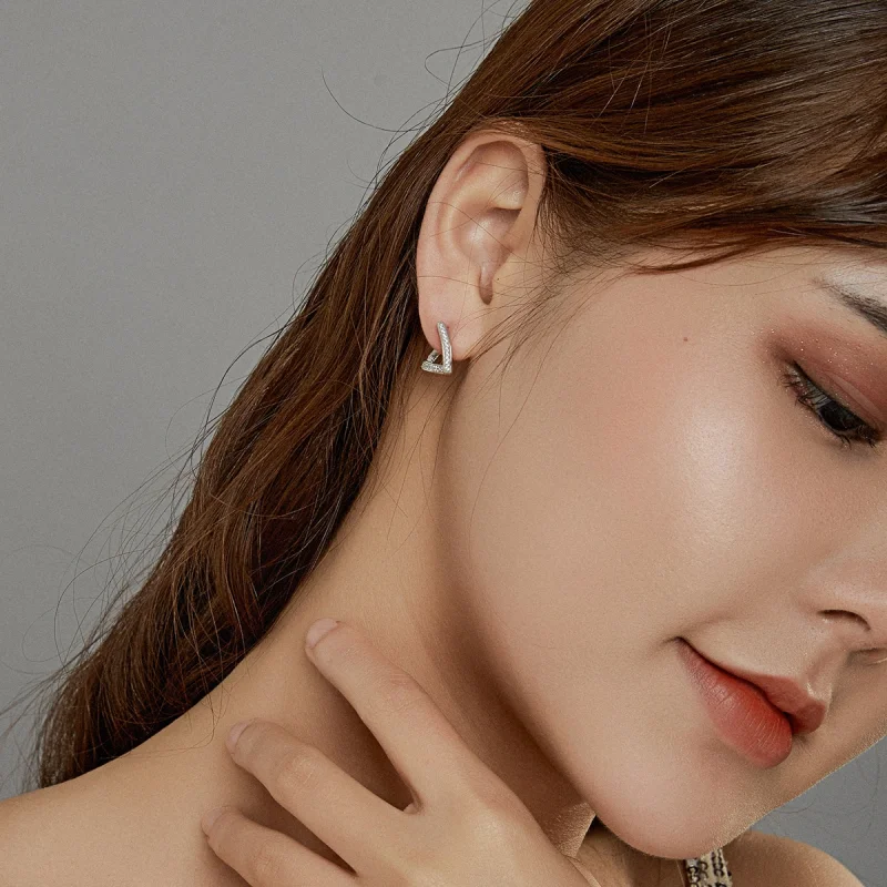 (imagem para) Brinco Argolas Geométrico estilo Pandora - SCE975 - Visualizar 5