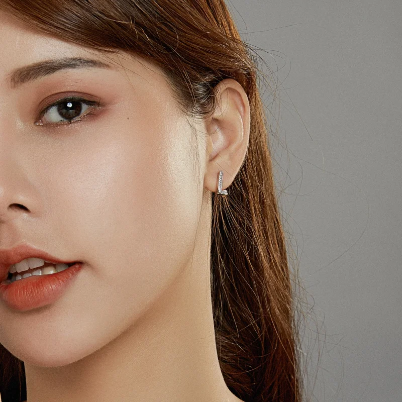 (imagem para) Brinco Argolas Geométrico estilo Pandora - SCE975 - Visualizar 6