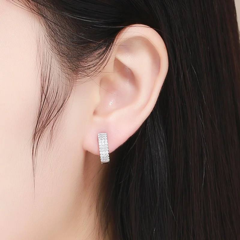 (imagem para) Brinco Argolas Hora de brilhar estilo Pandora - SCE560 - Visualizar 5