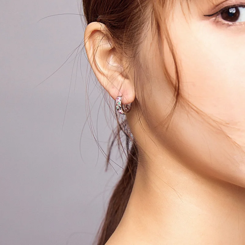 (imagem para) Brinco Argolas Jardim Secreto estilo Pandora - BSE403 - Visualizar 7