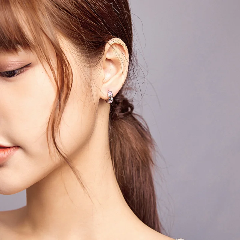 (imagem para) Brinco Argolas Jardim Secreto estilo Pandora - BSE403 - Visualizar 8