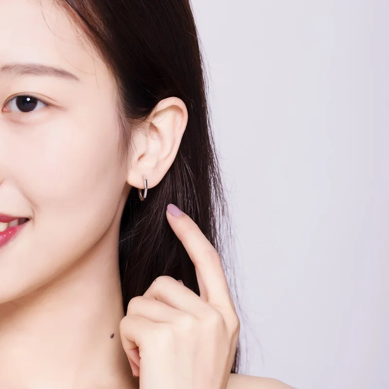 (imagem para) Brinco Argolas Linha Simples estilo Pandora - SCE622 - Visualizar 9