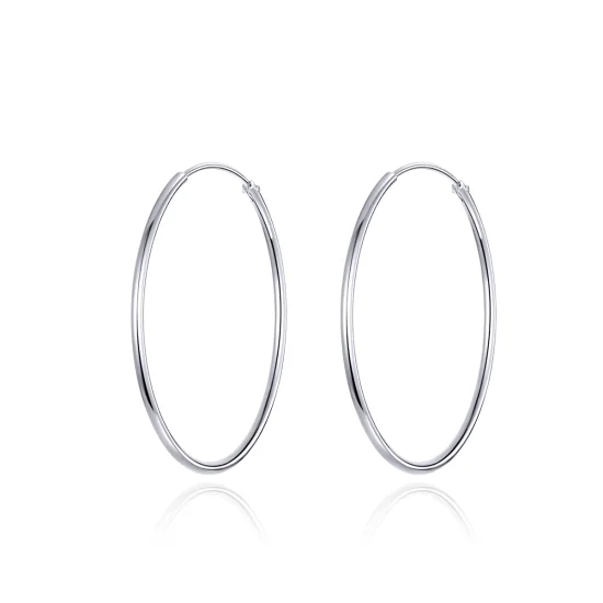 (imagem para) Brinco Argolas Linha Simples estilo Pandora - SCE710