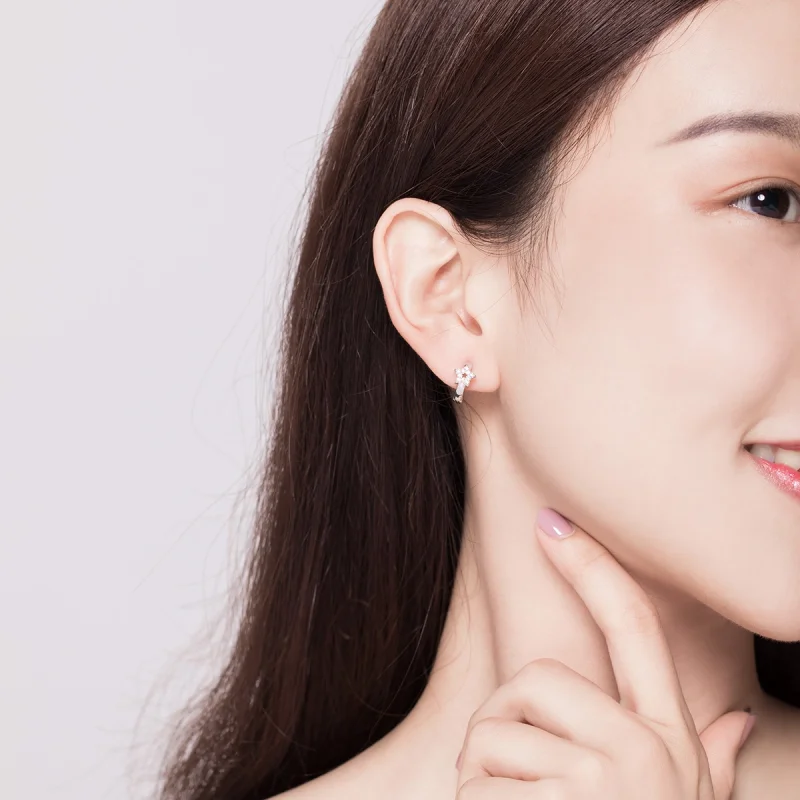 (imagem para) Brinco Argolas Luz estrelada estilo Pandora - BSE172 - Visualizar 8