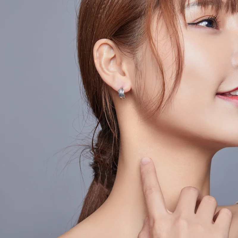 (imagem para) Brinco Argolas Pluma life Pandora - SCE923 - Visualizar 5