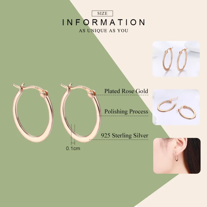 (imagem para) Brinco Argolas simples estilo Pandora Rosa - SCE478 - Visualizar 3