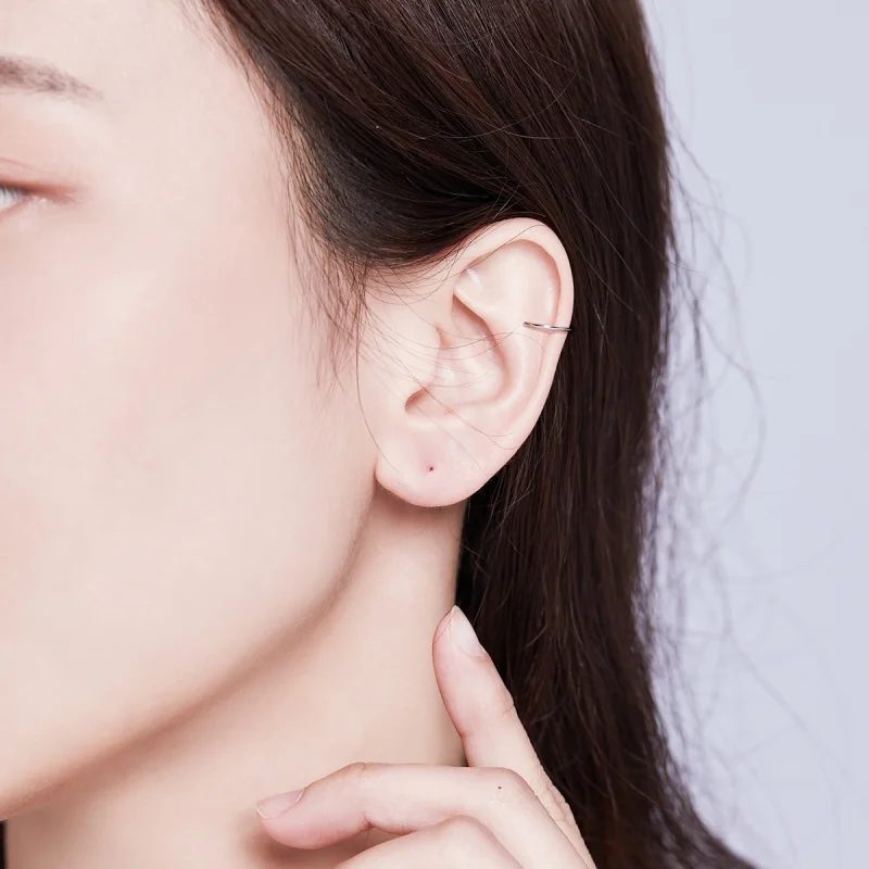 (imagem para) Brinco Argolas Simples estilo Pandora - SCE647 - Visualizar 7