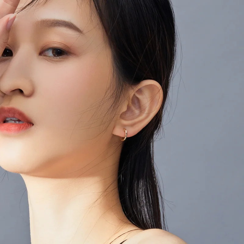 (imagem para) Brinco Argolas Simples estilo Pandora - SCE808 - Visualizar 5