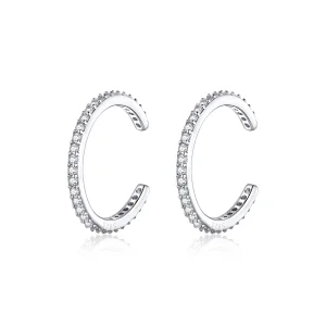 Brinco Argolas Simples estilo Pandora - SCE842 (imagem para) Brinco Argolas Simples estilo Pandora - SCE842