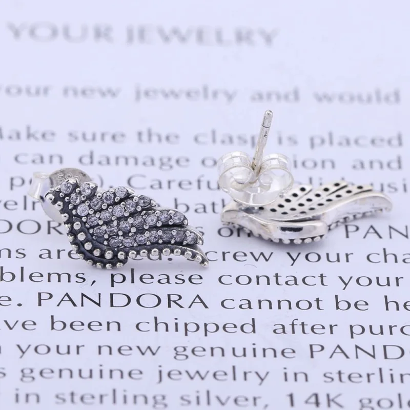 (imagem para) Brinco PANDORA Asas da Vida - 290581CZ - Visualizar 2