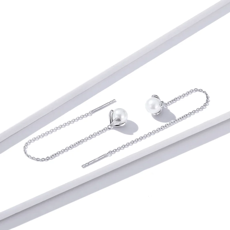 (imagem para) Brinco Broto de flores estilo Pandora - BSE373 - Visualizar 4