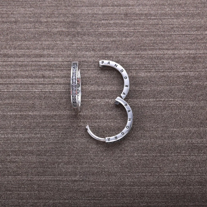 (imagem para) Brinco de Prata Argola Brilho PANDORA - 290558CZ - Visualizar 2