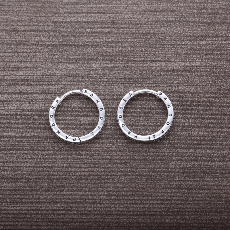 (imagem para) Brinco de Prata Argola Brilho PANDORA - 290558CZ - Visualizar 3