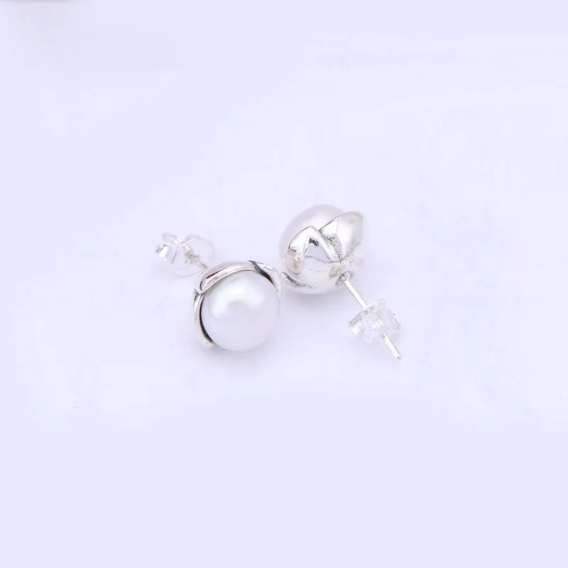 (imagem para) Brinco PANDORA de Prata e Pérola Branca - 290533P - Visualizar 2