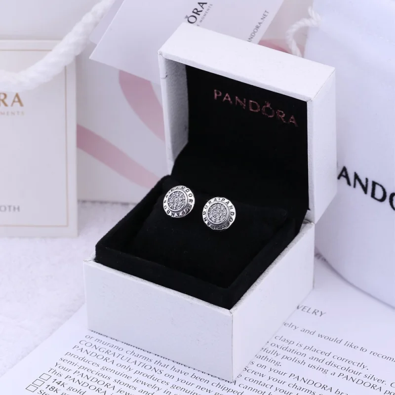 (imagem para) Brinco de Prata Brilho PANDORA - 290559CZ - Visualizar 2