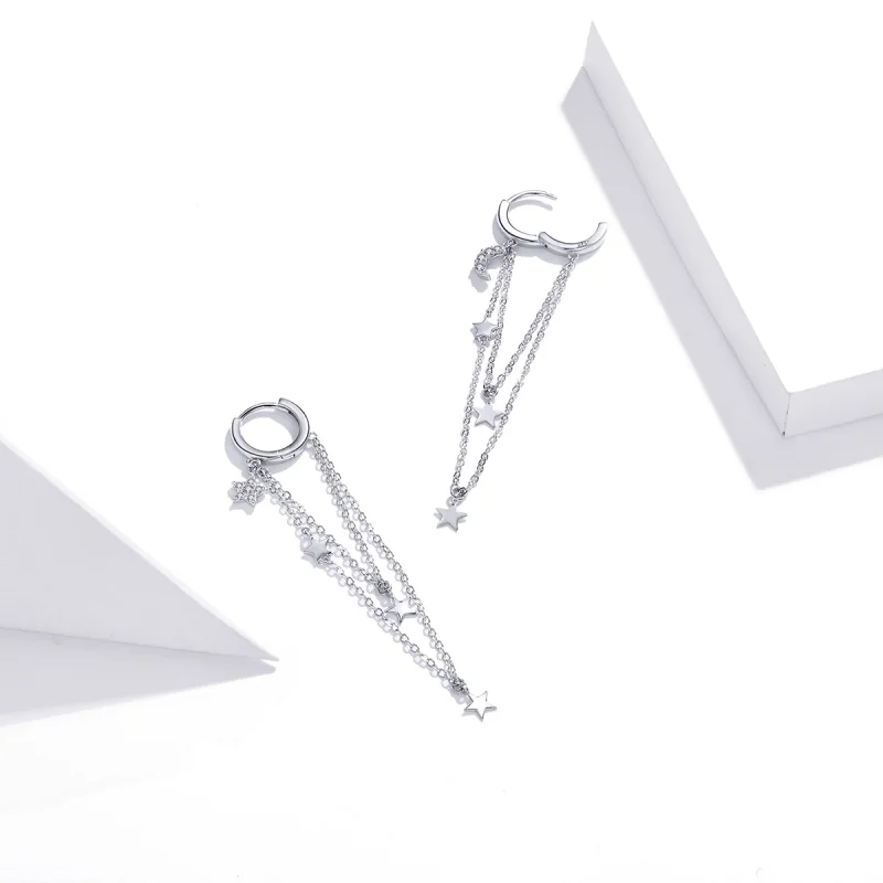 (imagem para) Brinco Elegant Star Moon estilo Pandora - SCE982 - Visualizar 4