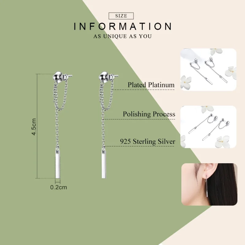 (imagem para) Brinco Geometria Clara estilo Pandora - SCE550 - Visualizar 2