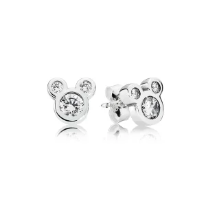 (imagem para) Brincos Pandora de prata Disney, Mickey
