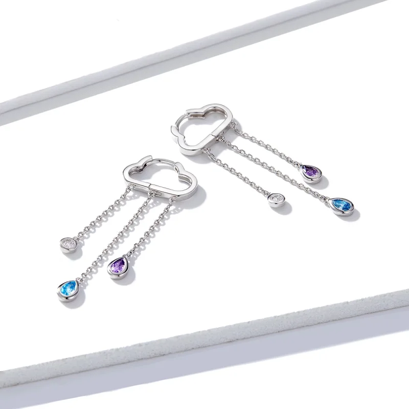 (imagem para) Brinco Nuvens Chuvosas life Pandora - BSE220 - Visualizar 5