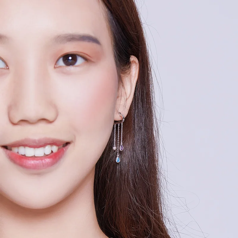 (imagem para) Brinco Nuvens Chuvosas life Pandora - BSE220 - Visualizar 8