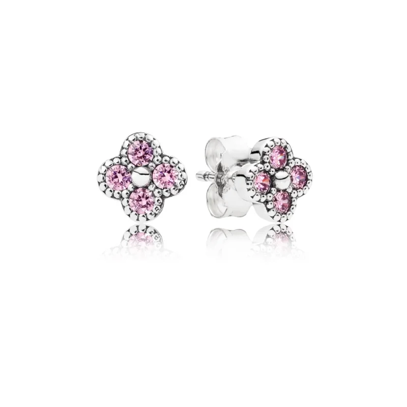 (imagem para) Brinco PANDORA Flores do Oriente Rosa - 290647PCZ