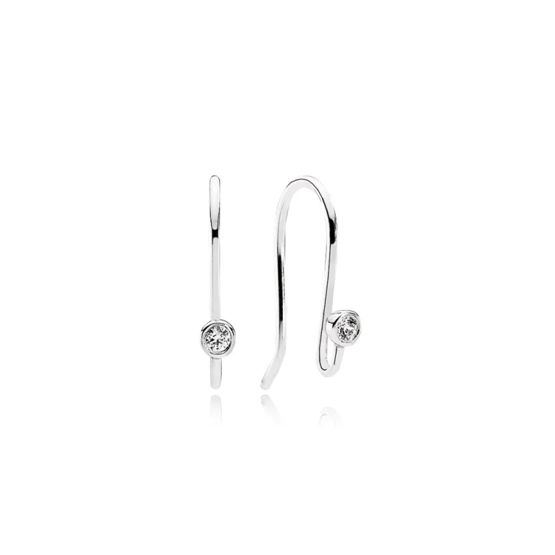 (imagem para) Brinco PANDORA Hoop De Prata Brilhante
