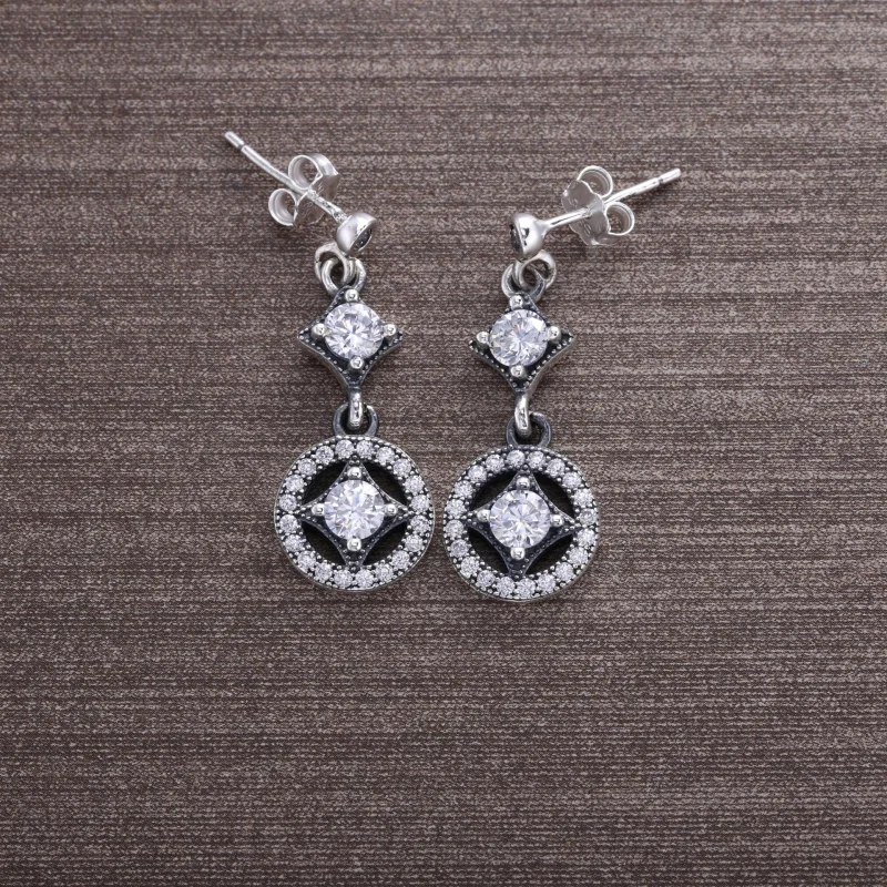 (imagem para) Brinco PANDORA Pendente Encanto Vintage - 290722CZ - Visualizar 2