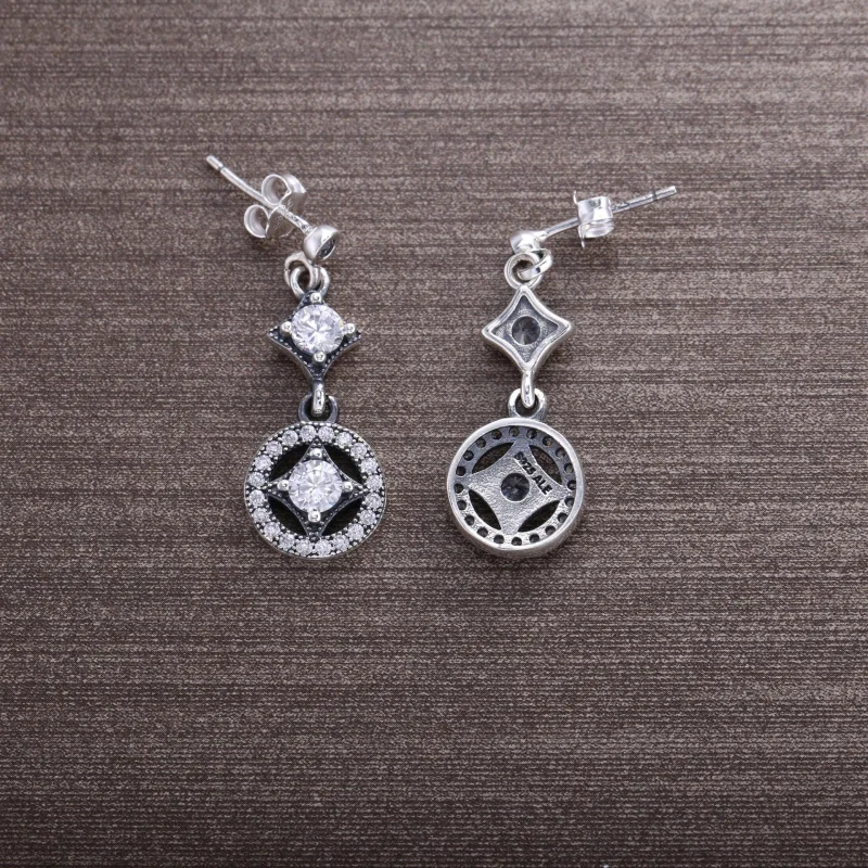 (imagem para) Brinco PANDORA Pendente Encanto Vintage - 290722CZ - Visualizar 3
