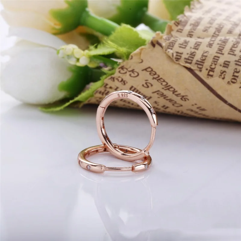 (imagem para) Brinco PANDORA ROSETM Argola Pontos de Luz - 286244CZ - Visualizar 2