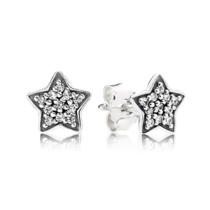(imagem para) Star silver stud earring com Zircônia Cúbica - 290546CZ