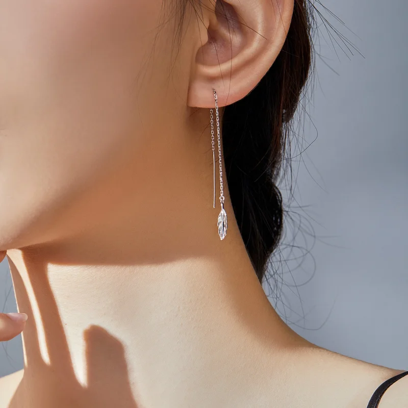 (imagem para) Brinco Pluma life Pandora - SCE786 - Visualizar 5