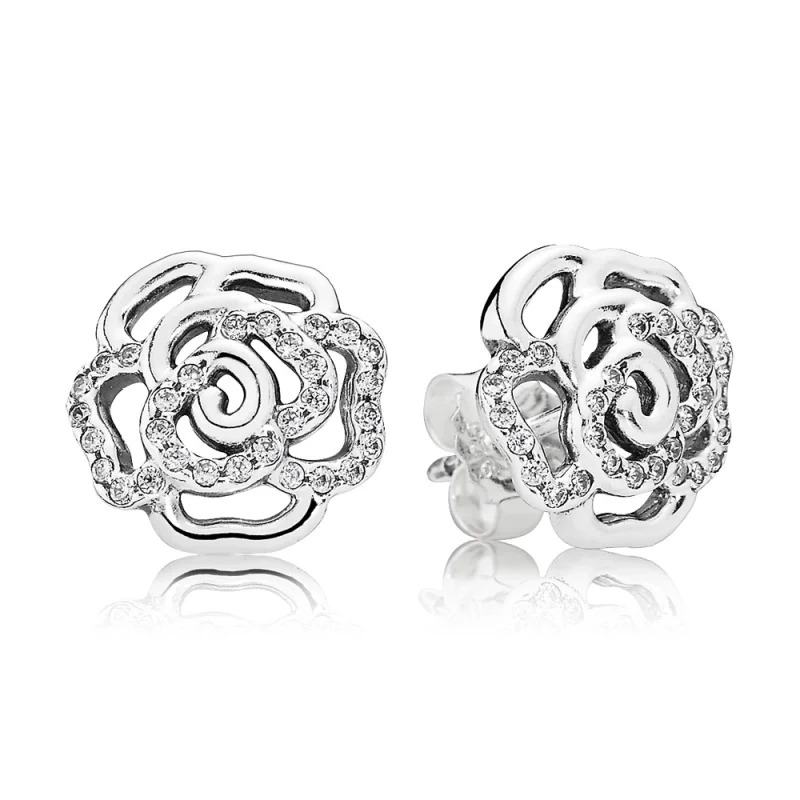 (imagem para) Brinco PANDORA Rosa Brilhante - 290575CZ