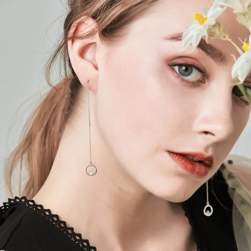 (imagem para) Brinco Sempre afetuoso estilo Pandora - SCE080 - Visualizar 9