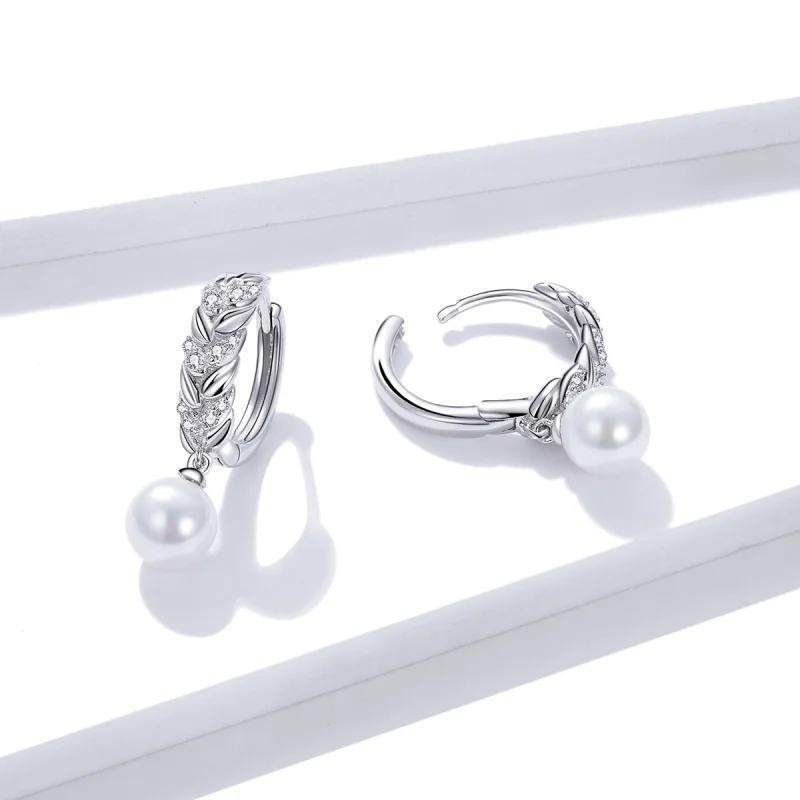 (imagem para) Brinco Trigo Brilhante estilo Pandora - BSE446 - Visualizar 4