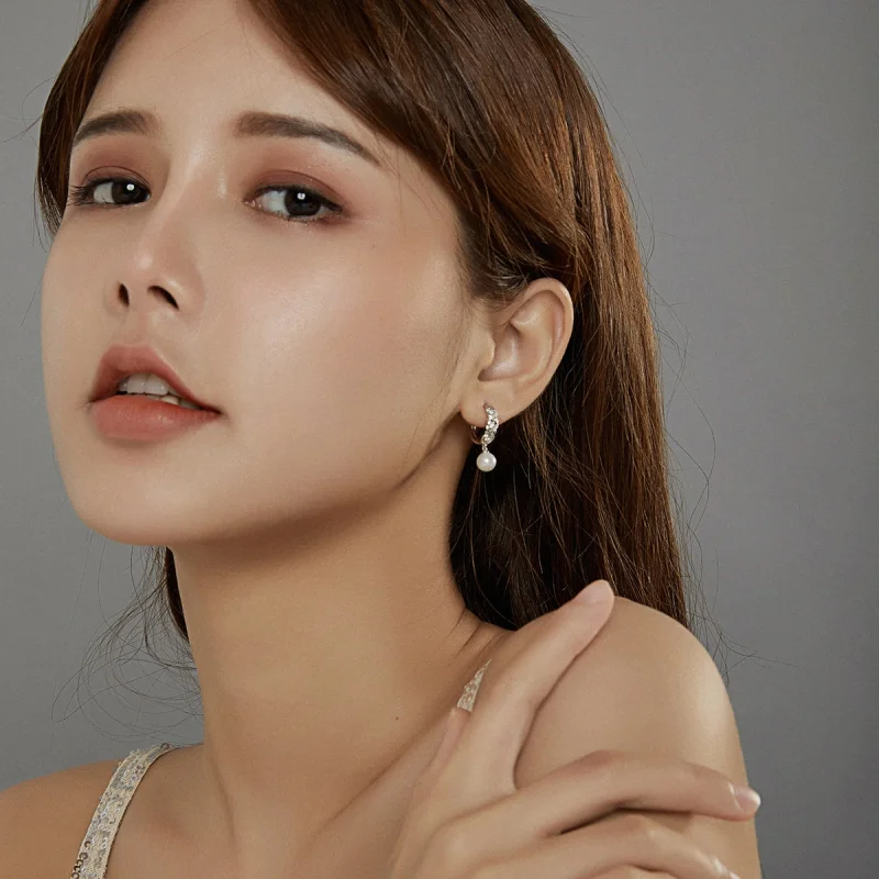 (imagem para) Brinco Trigo Brilhante estilo Pandora - BSE446 - Visualizar 8