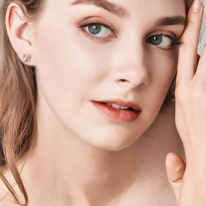 (imagem para) Brincos Petit Amor sem fim estilo Pandora - SCE455 - Visualizar 3