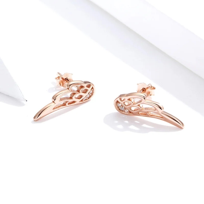 (imagem para) Brincos Petit Asas de Elfo estilo Pandora Rose - SCE343-C - Visualizar 4