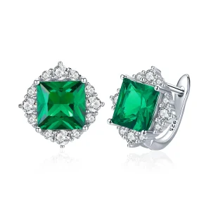 (imagem para) Brincos Petit Aurora Verde estilo Pandora - SCE540