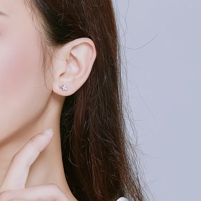 (imagem para) Brincos Petit Borboleta estilo Pandora - BSE236 - Visualizar 7