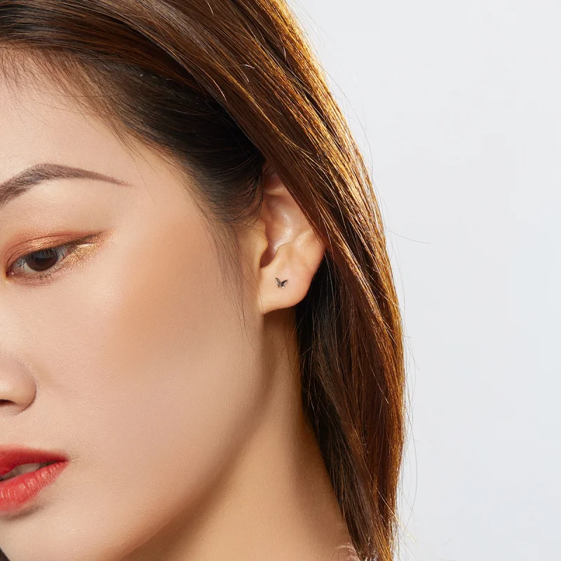 (imagem para) Brincos Petit Borboleta estilo Pandora - SCE775 - Visualizar 5