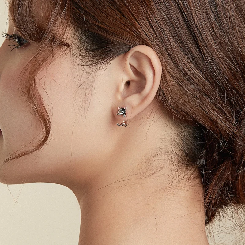 (imagem para) Brincos Petit Cachorro estilo Pandora - SCE978 - Visualizar 6