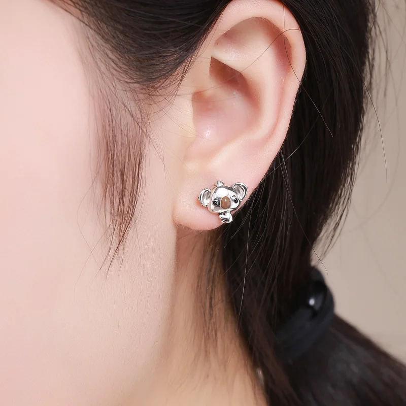 (imagem para) Brincos Petit Coala Fofo estilo Pandora - SCE381 - Visualizar 7