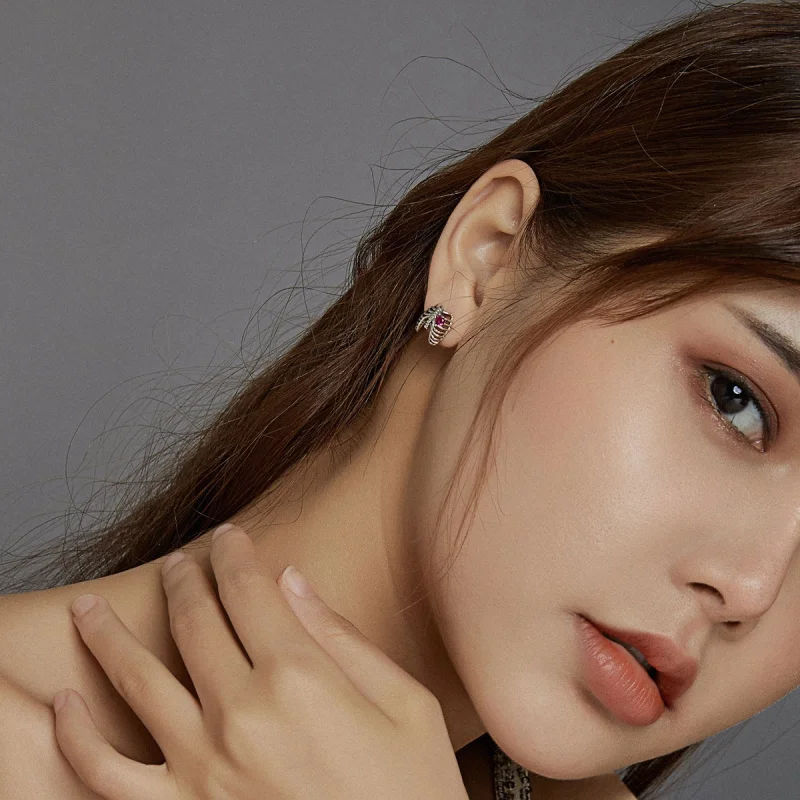 (imagem para) Brincos Petit Costelas estilo Pandora - SCE970 - Visualizar 5