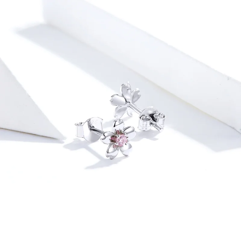 (imagem para) Brincos Petit Daisy Flower Stud estilo Pandora - SCE784 - Visualizar 3