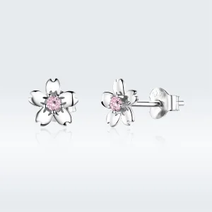 (imagem para) Brincos Petit Daisy Flower Stud estilo Pandora - SCE784